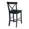 International Concepts X-Back Counter Height Stool, 24" Seat Height, Black S46-6132 - alternate 8